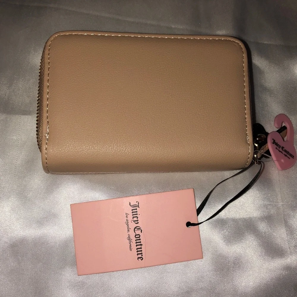 Juicy Couture Sandstone Summer Garden Double Medium ZA Wallet Flower Charm NWT